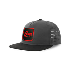 Bowie Streetwear Grey Hat with Flat Visor Embroidered Patch