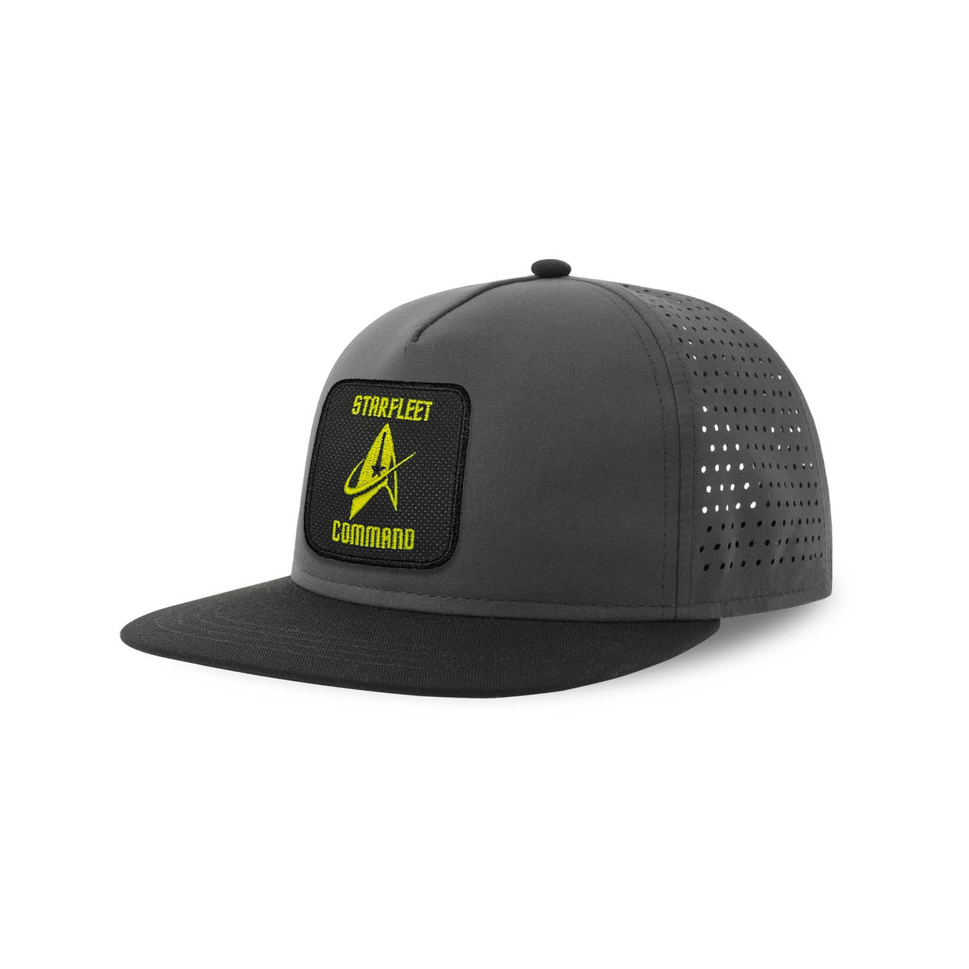 Starfleet Command Streetwear Grey Hat with Flat Visor Embroidered Patch
