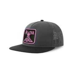 Agatha Streetwear Grey Hat with Flat Visor Embroidered Patch