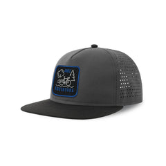 Bike Adventure Streetwear Grey Hat with Flat Visor Embroidered Patch