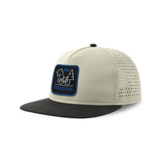 Bike Adventure Streetwear Light Grey Hat with Flat Visor Embroidered Patch