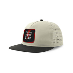 Rock Star Streetwear Light Grey Hat with Flat Visor Embroidered Patch