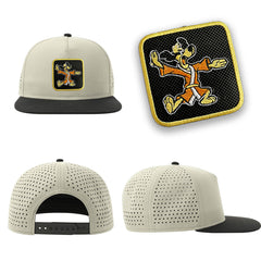 Hong Kong Phoney Streetwear Light Grey Hat with Flat Visor Embroidered Patch