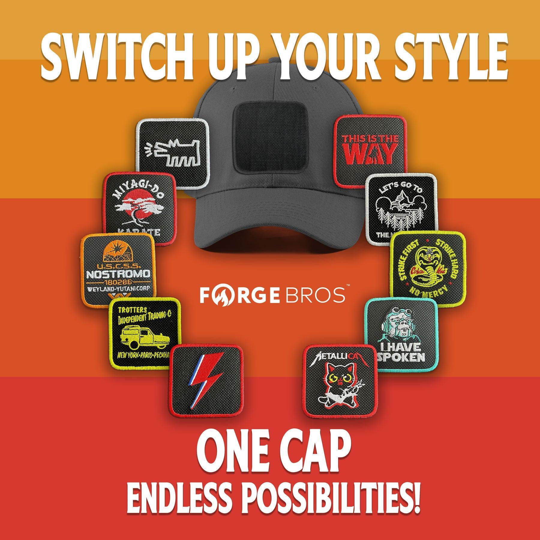 Old School Embroidered Velcro Patch for Forge Bros Caps - Forge Bros