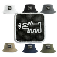 Dog Barking Bucket Hat Embroidered Patch