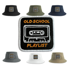 Old school Bucket Hat Embroidered Patch