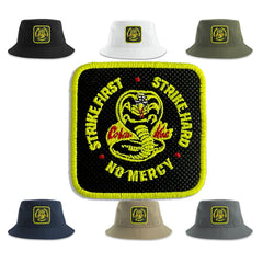 Cobra Kai Strike Hard Bucket Hat Embroidered Patch