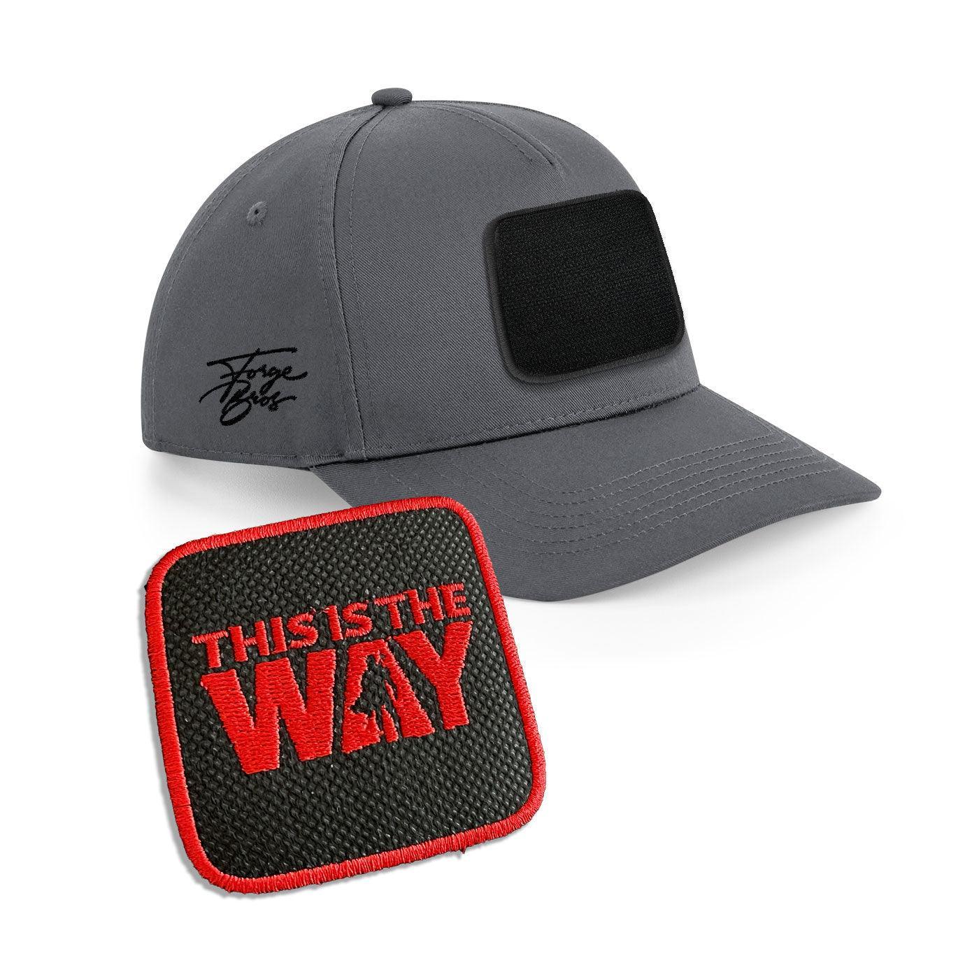 This is The Way Cap Embroidered Velcro Patch Mando Hat Black, White, Grey - Forge Bros