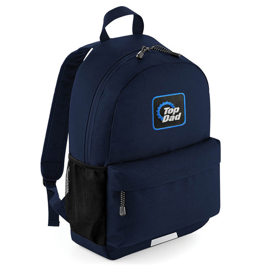 Backpack with Top Dad TV Embroidered Patch