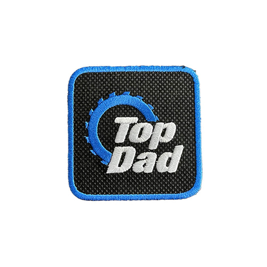 Backpack with Top Dad TV Embroidered Patch