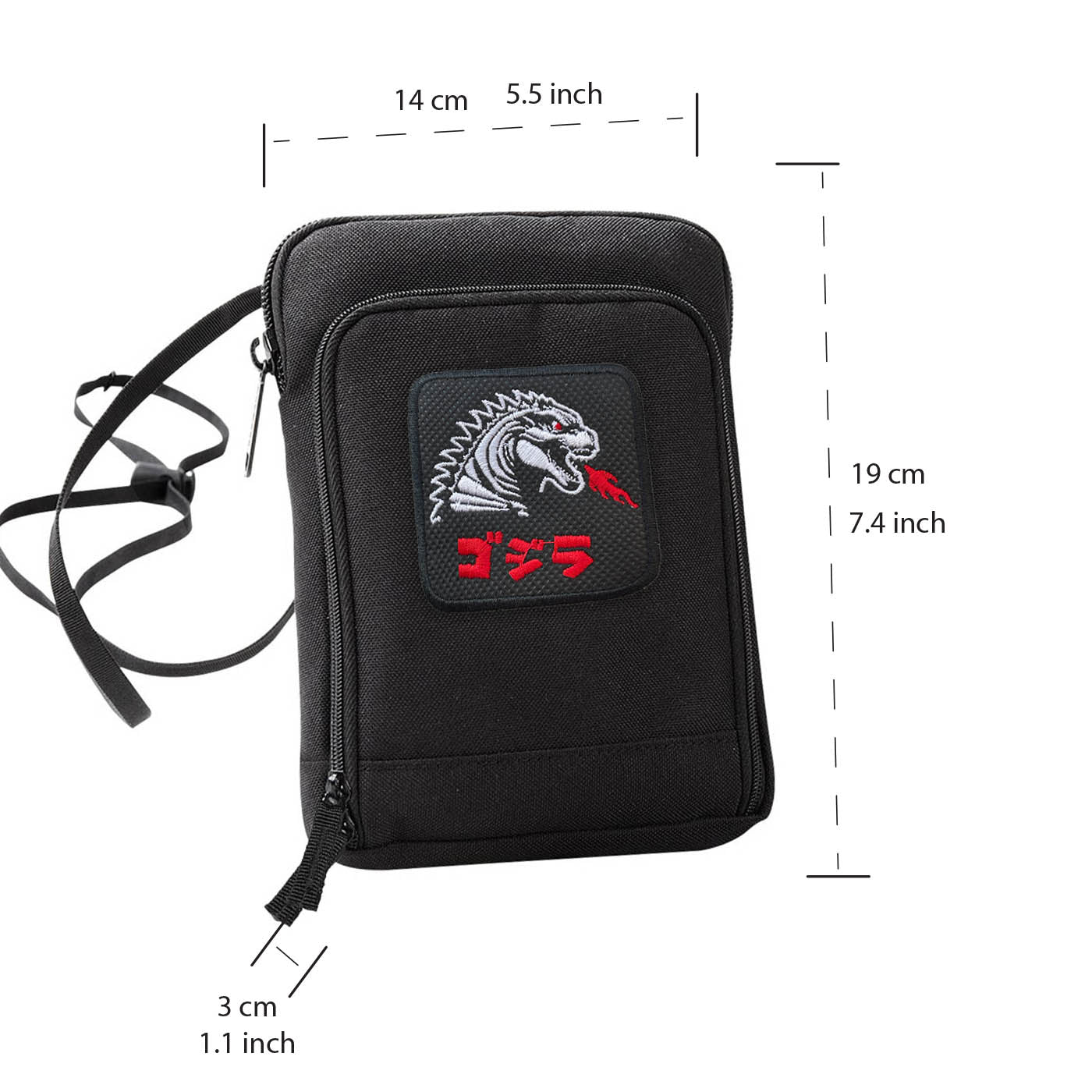 Godzilla Kaiju Monster Travel Wallet Bag