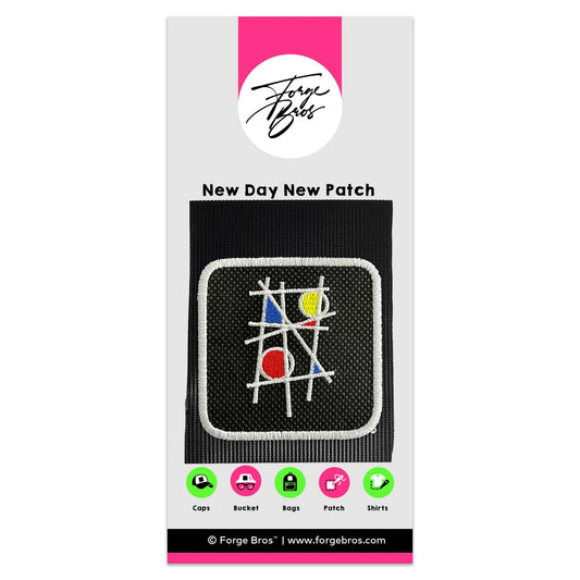 Mondrian Art Embroidered Hook & Loop Removable Patch for Forge Bros Caps