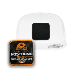 Nostromo Trucker Hat Embroidered Velcro USCSS Snapback Trucker Cap Black, White, Grey