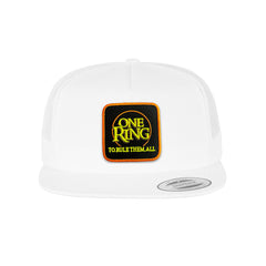 One Ring Trucker Hat Embroidered Velcro LOTR Snapback Trucker Cap Black, White, Grey