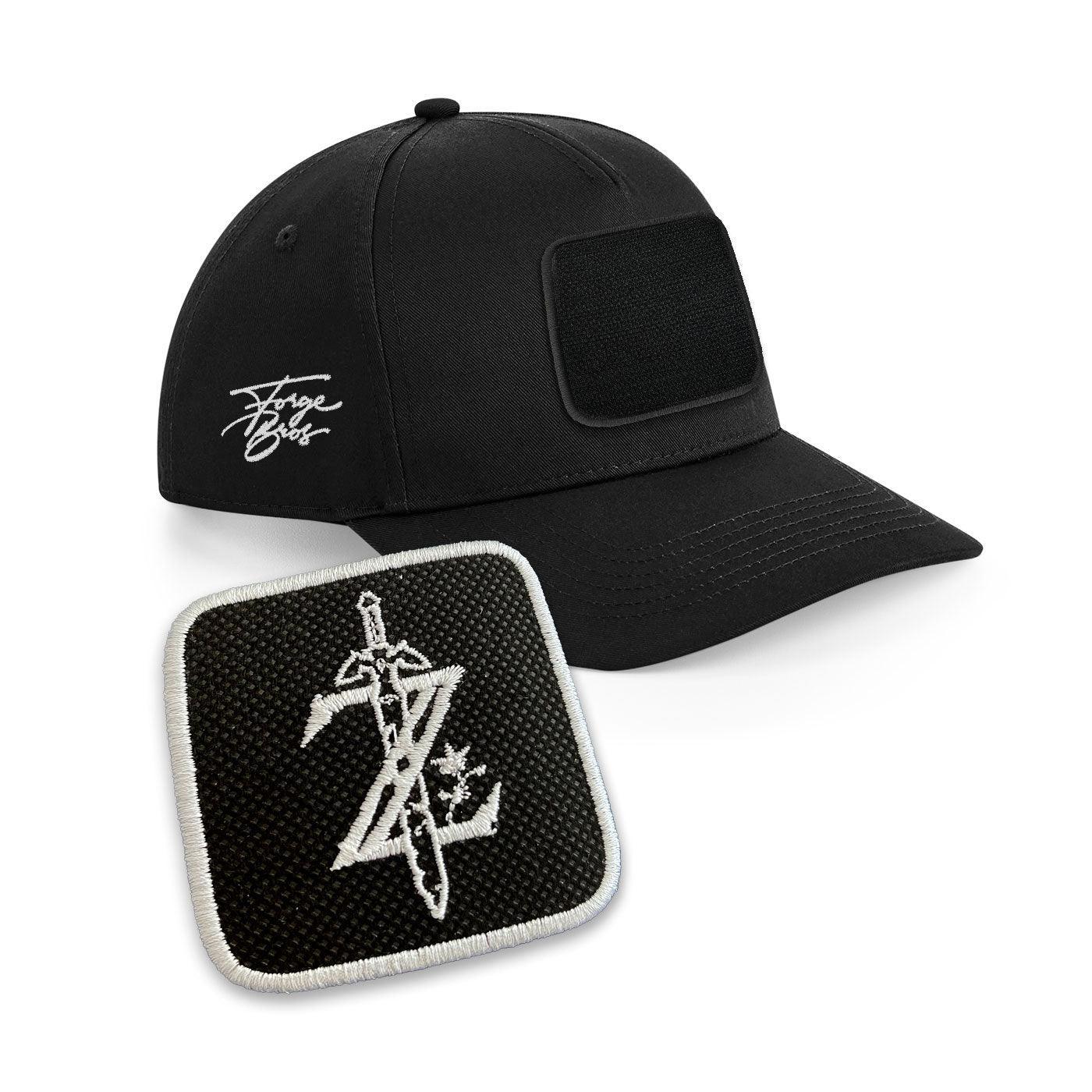 Zelda Cap Embroidered Removable Velcro Patch Hat Gaming Black, White, Grey - Forge Bros