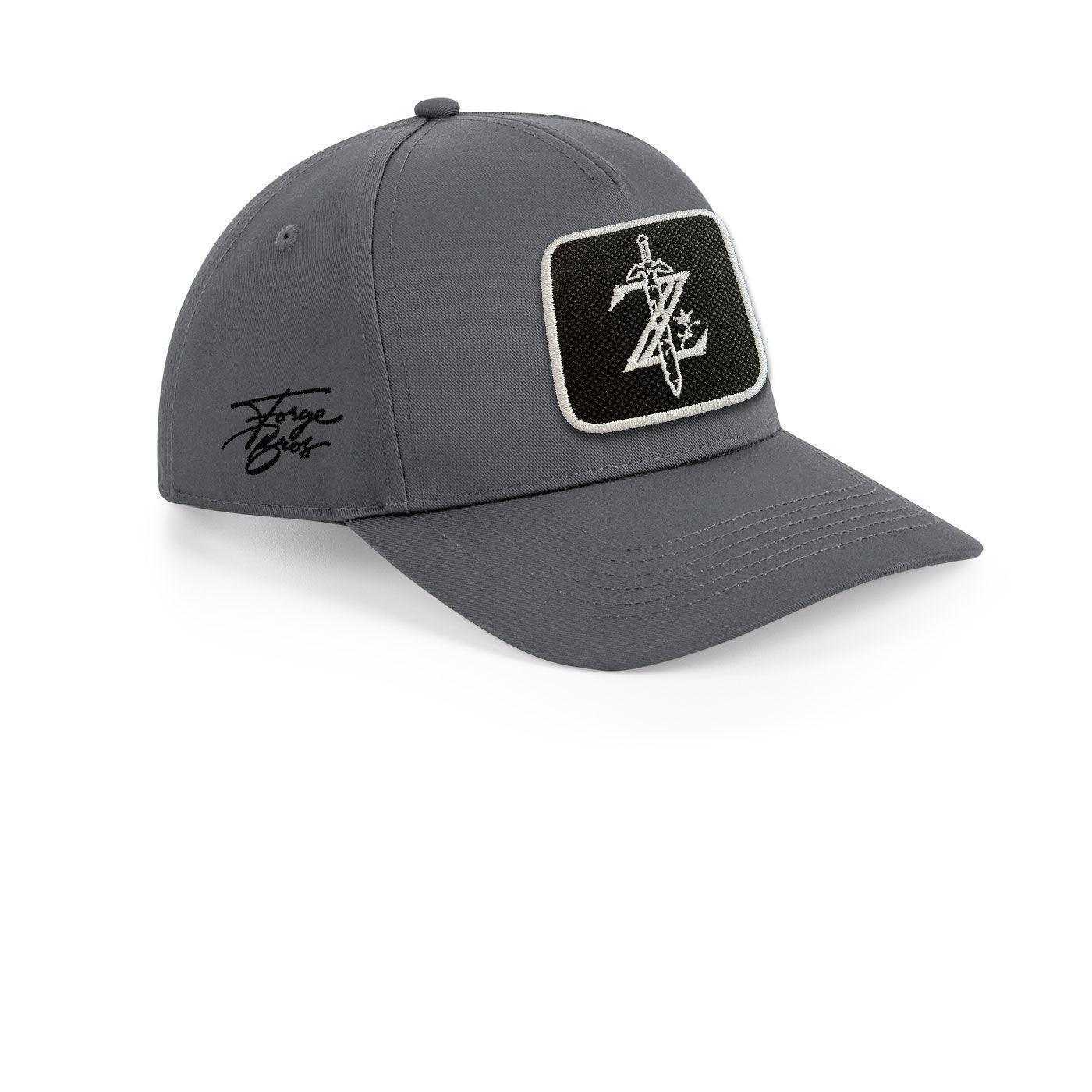 Zelda Cap Embroidered Removable Velcro Patch Hat Gaming Black, White, Grey - Forge Bros