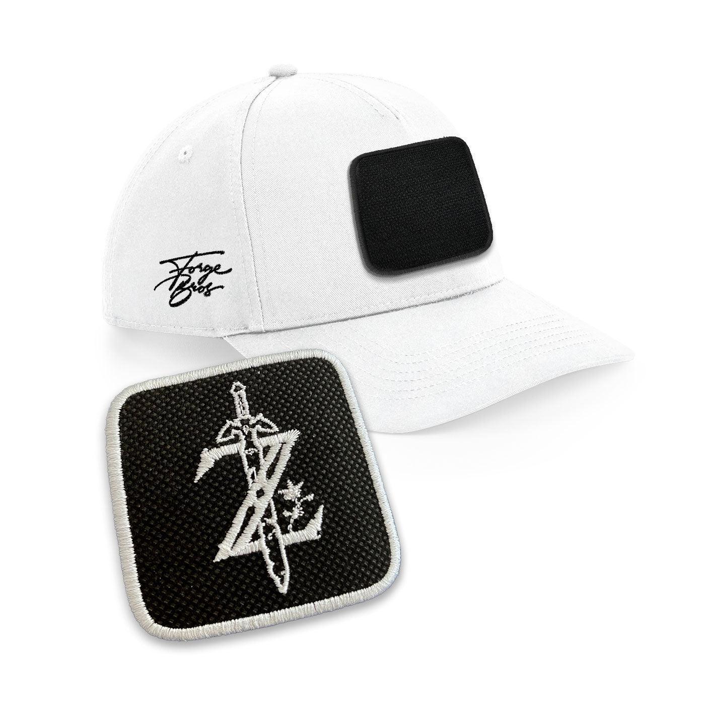 Zelda Cap Embroidered Removable Velcro Patch Hat Gaming Black, White, Grey - Forge Bros